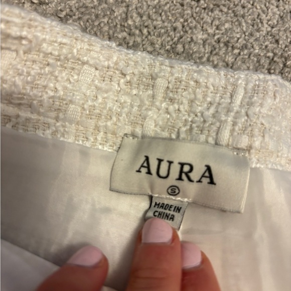 White Wool Fringed Skort - Picture 3 of 4